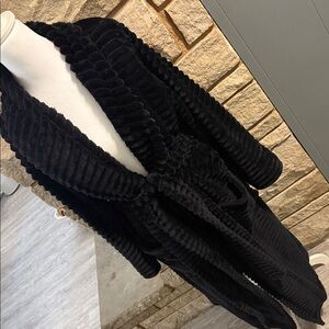 Soma Black Ribbed Robe